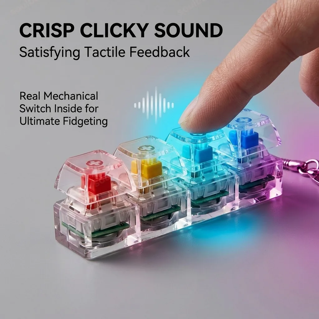 Electronics Gadgets For Kids - Porte-clés LED Clavier, Jouet Sensoriel Anti-Stress,