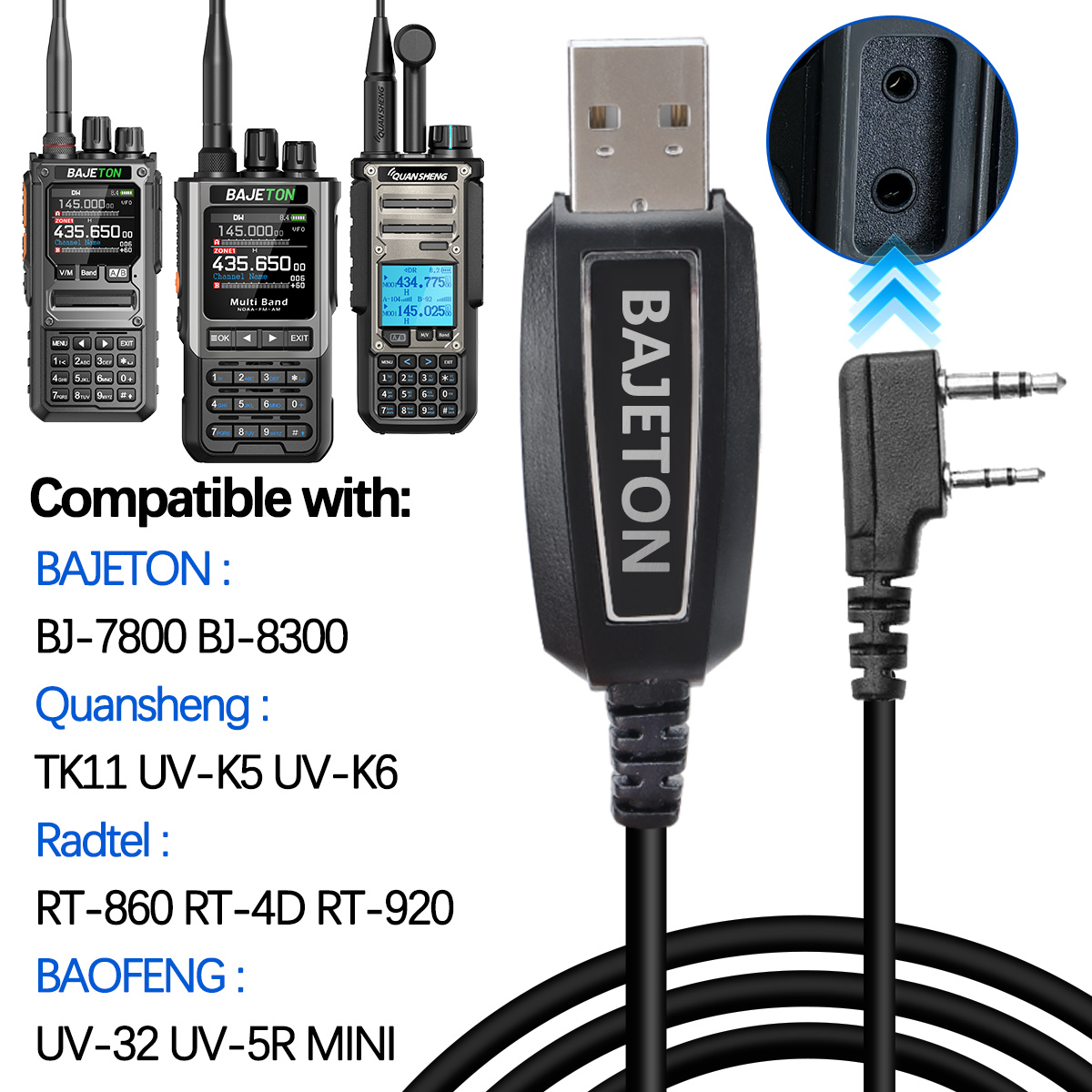 Mini Electronics Gadgets - BAJETON talkie-walkie câble de programmation USB