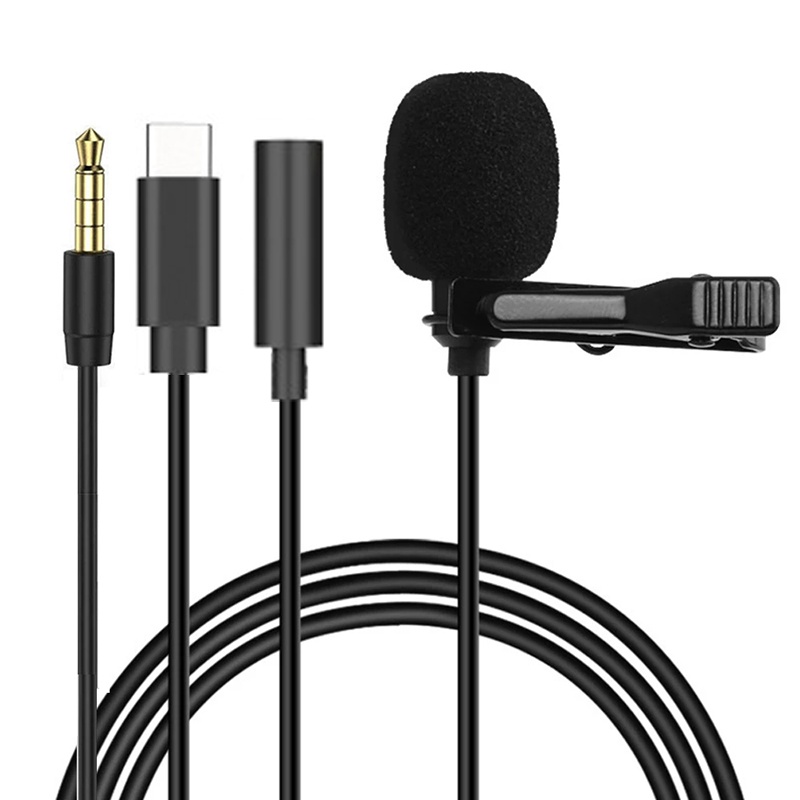 Mini Electronics Gadgets - Mini Microphone Lavalier Portable à condensateur,