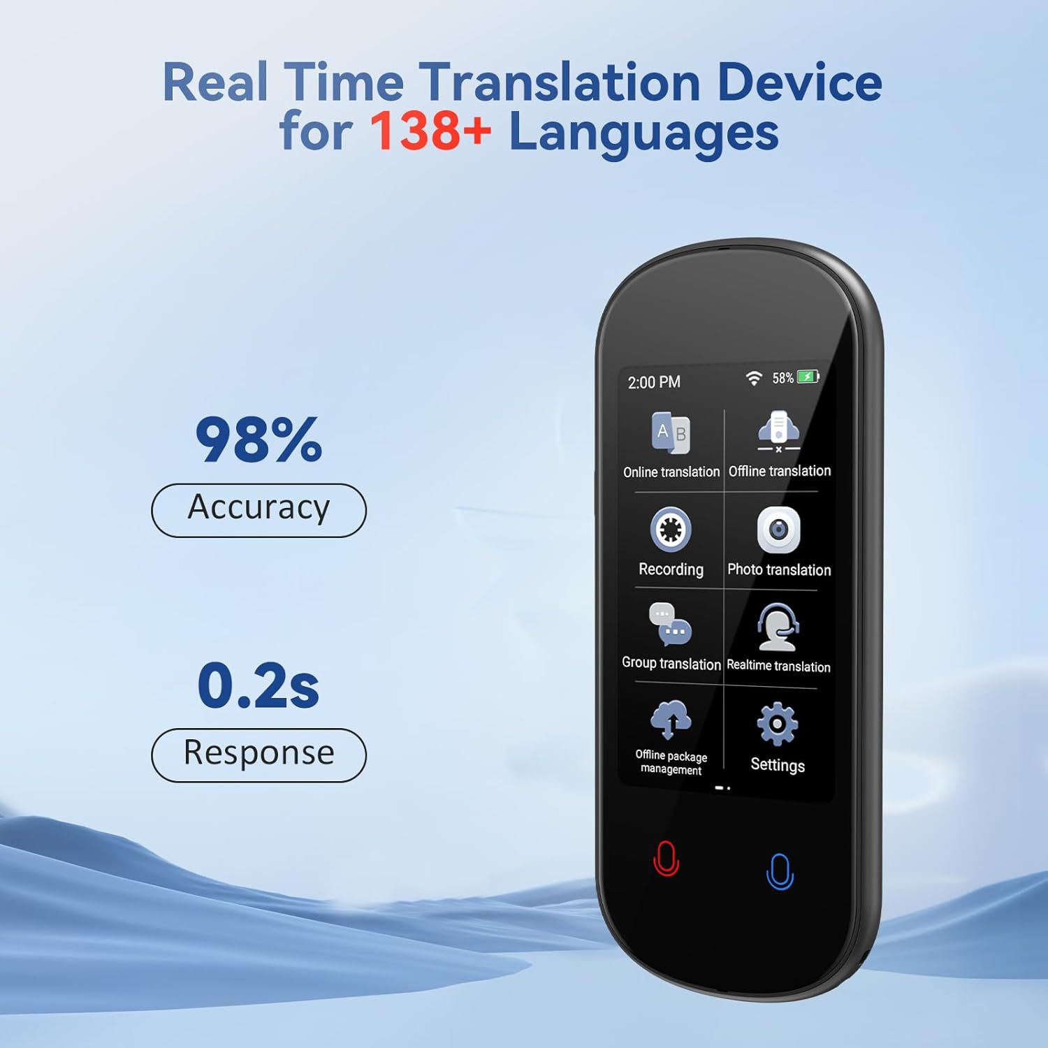 Traducteur vocal IA instantané - Portable Translator Device avis et prix
