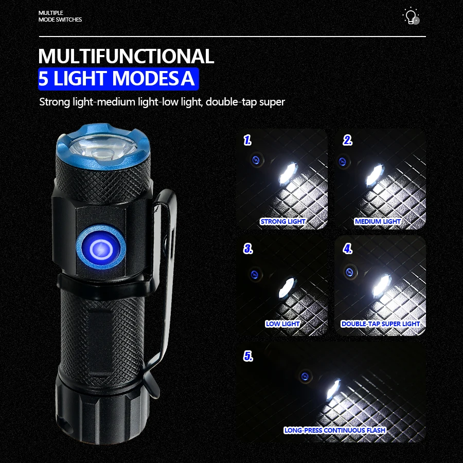 Lampe de poche LED P50 super l - Mini Electronics Gadgets avis et prix