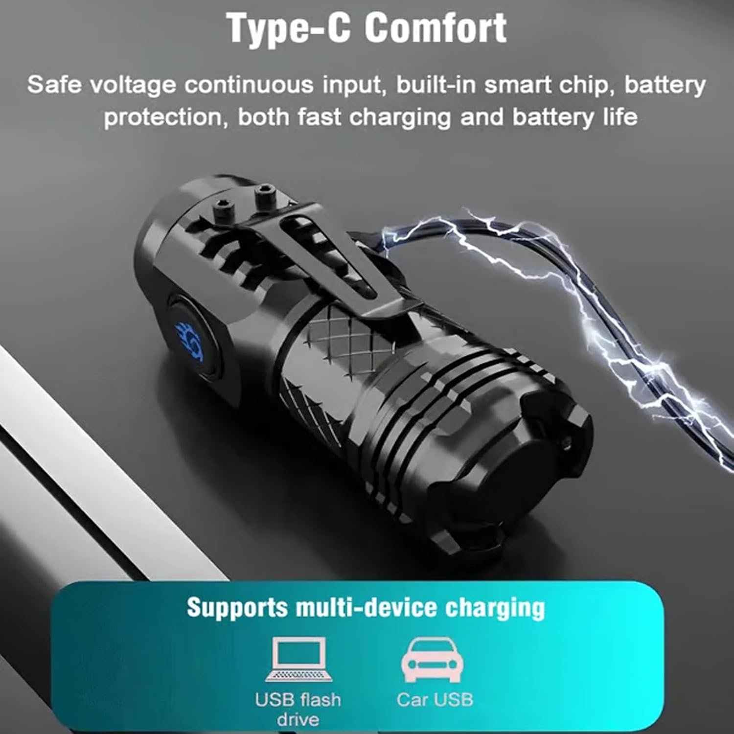 Lampe torche tactique haute pu - Mini Electronics Gadgets avis et prix
